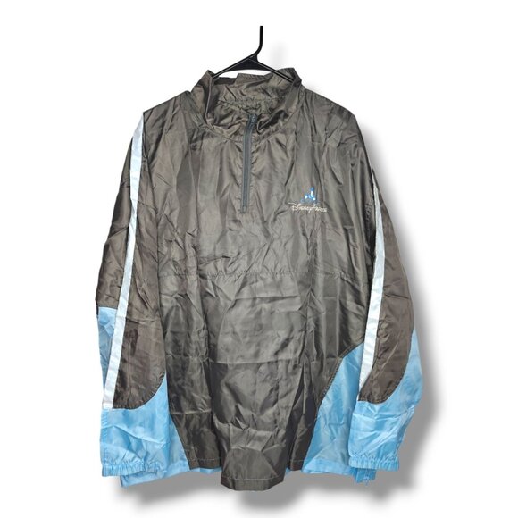 Disney Parks Resort Windbreaker Rain Jacket Packable Vented XL/XXL Blue Gray - Picture 1 of 9